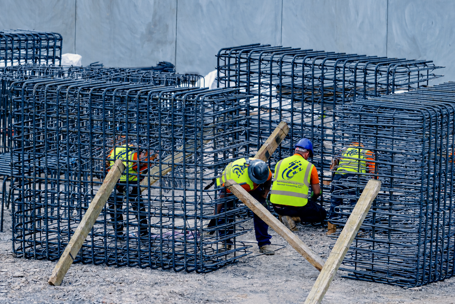 Steel fixing and concrete works